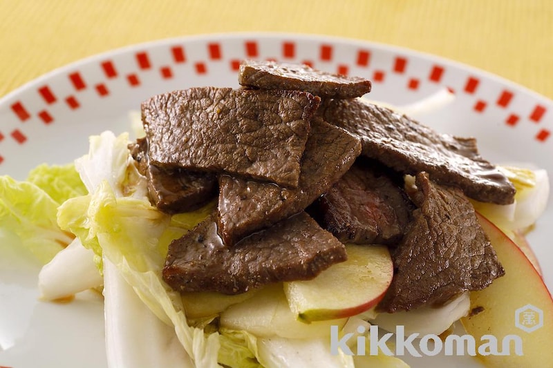 牛肉の山椒焼き 白菜添え