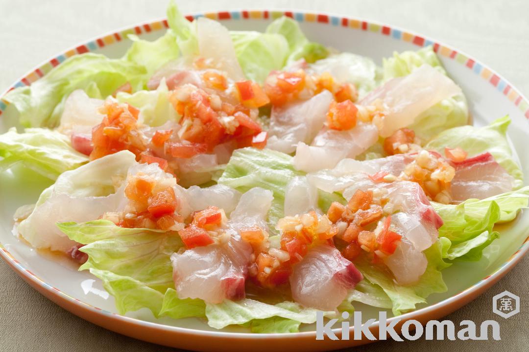 白身魚のカルパッチョ風サラダ【簡単魚レシピ】