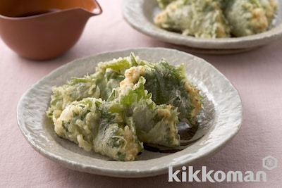 写真:鶏ひき肉の青じそはさみ揚げ