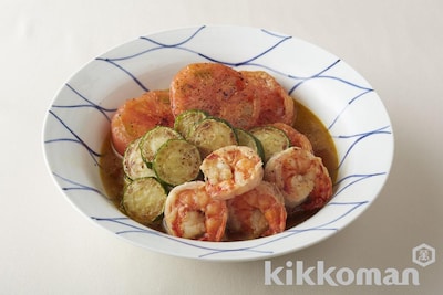 写真:トマトとえびの焼きびたし