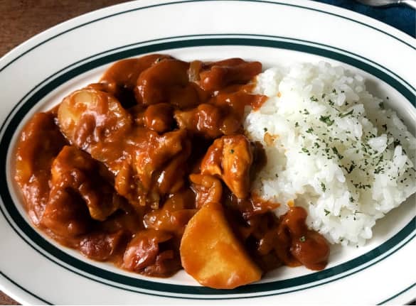 レンジで１発！濃厚無水トマトチキンカレー