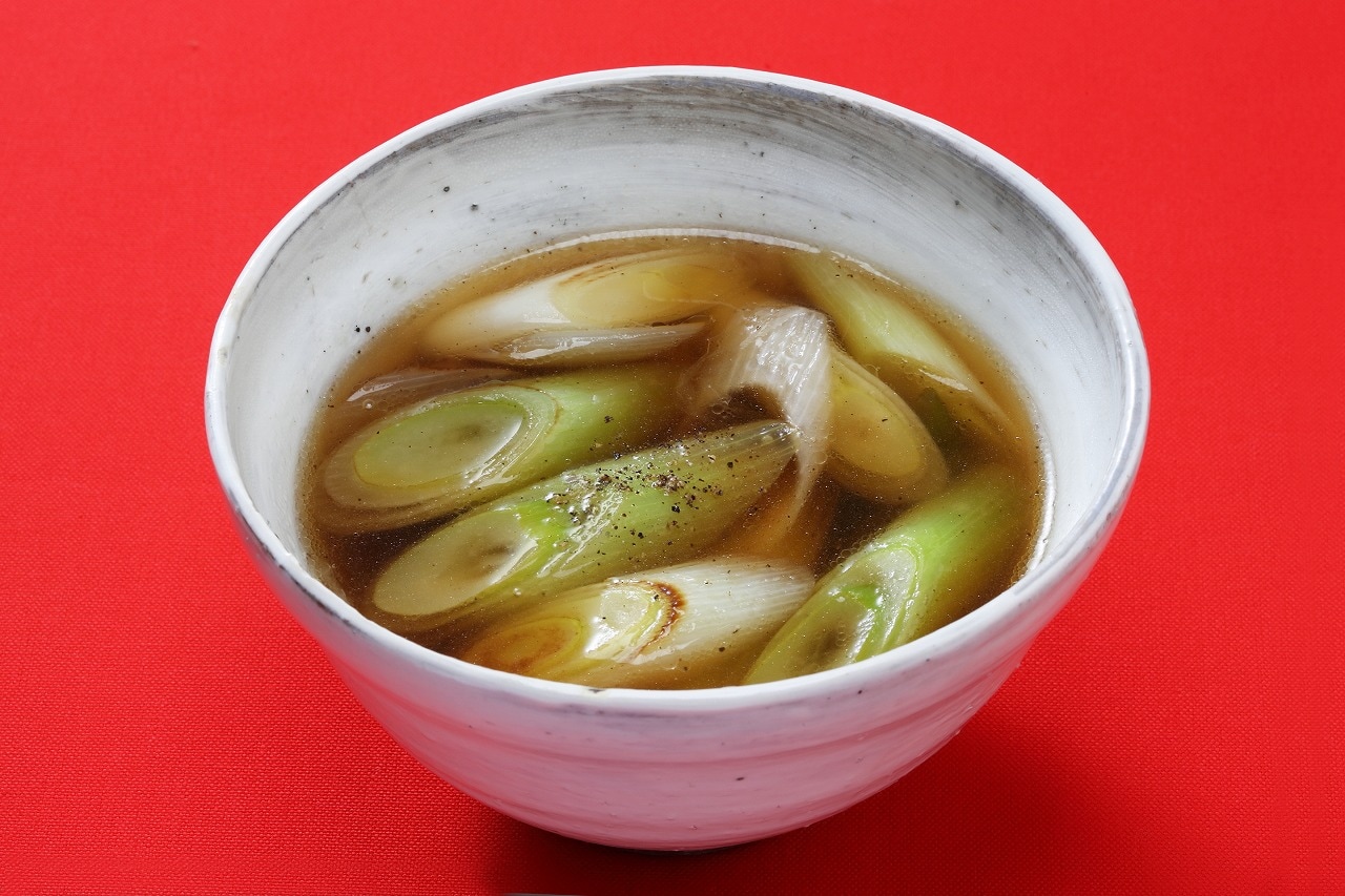 長ねぎのしょうゆ焦がしスープ