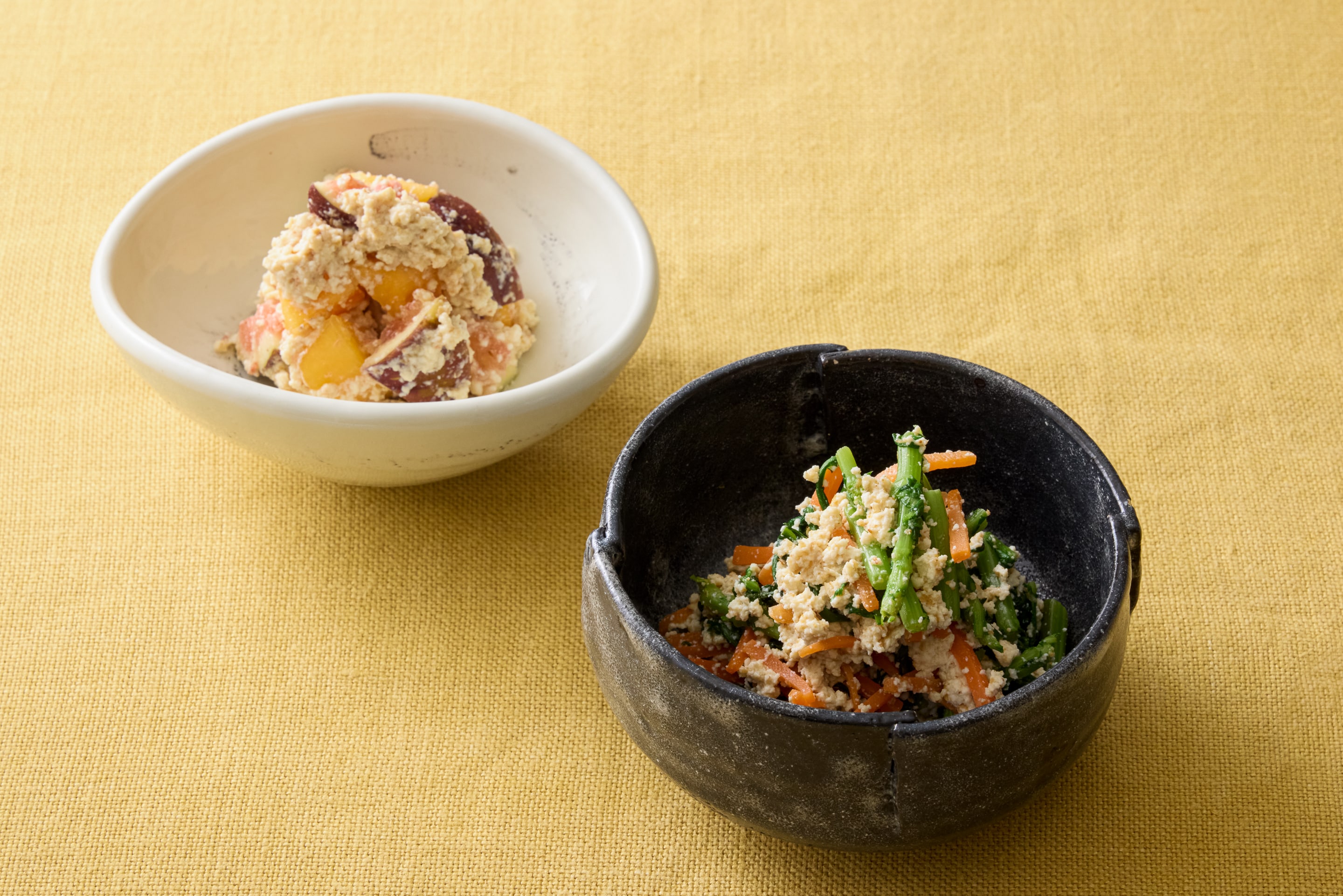 春菊とにんじんの白和え