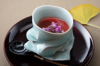 豆乳白玉 アボカド、トマト 土佐酢のジュレがけ