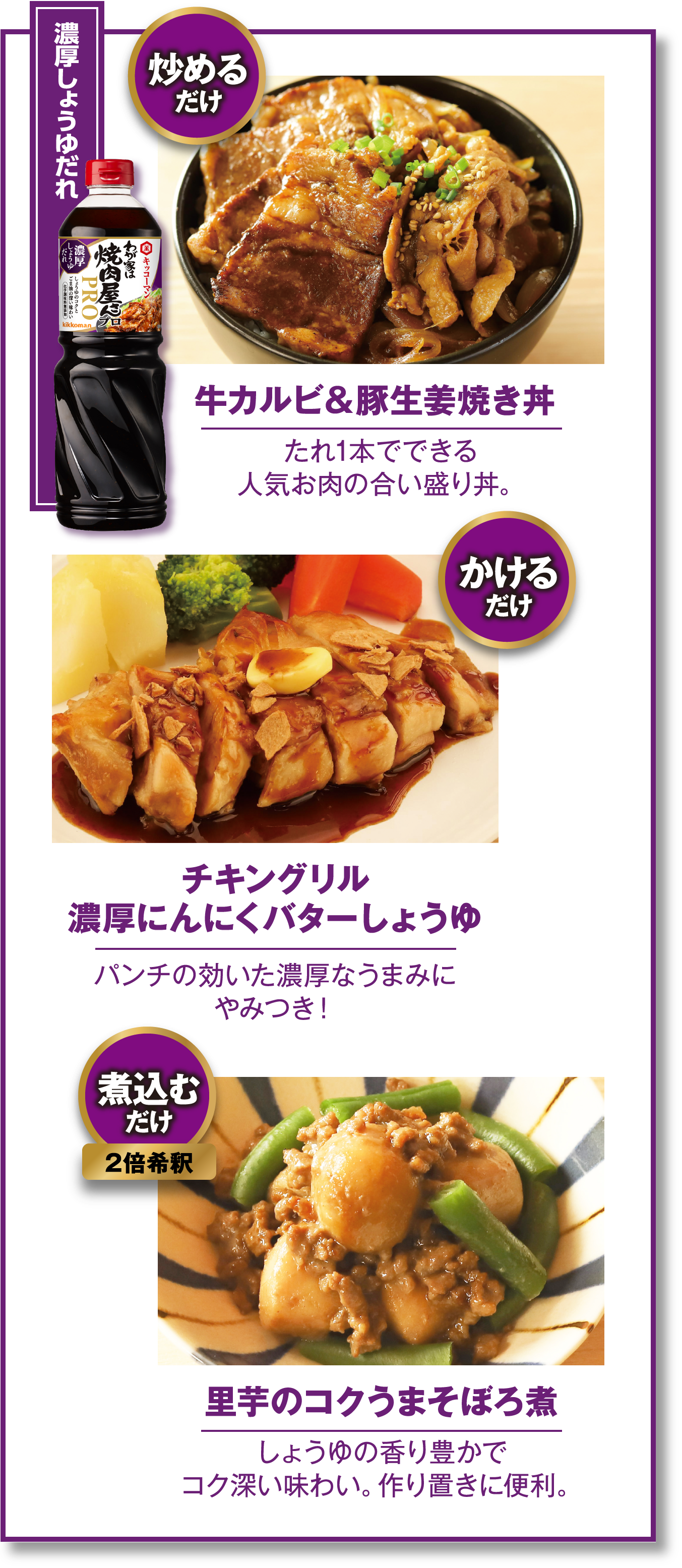 メニュー価値アップへ！１本でしっかり味が決まる！わが家は焼肉屋さんプロシリーズ | 業務用 | キッコーマン