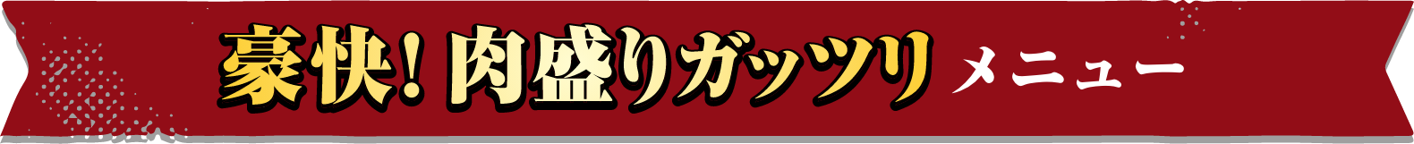 豪快！肉盛りガッツリメニュー