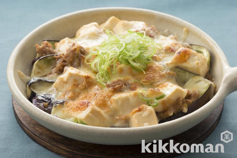 麻婆なすのチーズ焼き