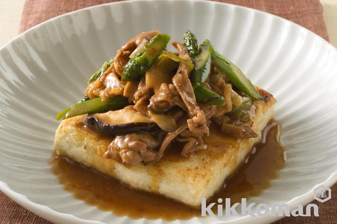 定番の甘辛あんでご飯がすすむ！豆腐の豚肉あんかけ