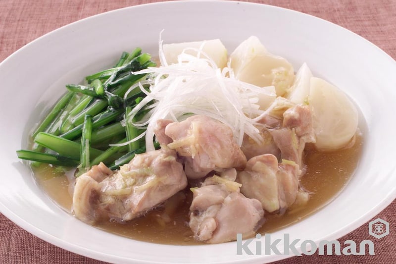 とろみが魅力 かぶと鶏肉のあんかけ