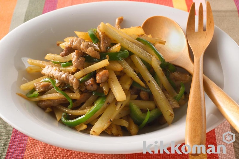 じゃがいものシャキシャキ炒め【豚肉と合わせて人気おかず】