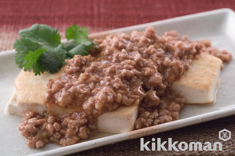 豆腐ステーキの麻婆ソース