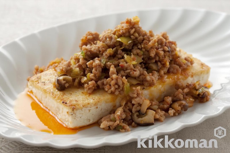 豆腐ステーキ ピリ辛肉みそがけ