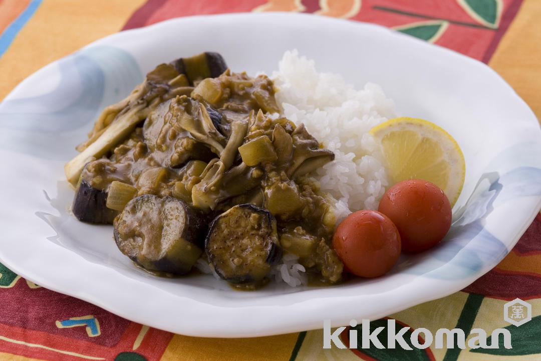 ひき肉となすのさっぱりカレー