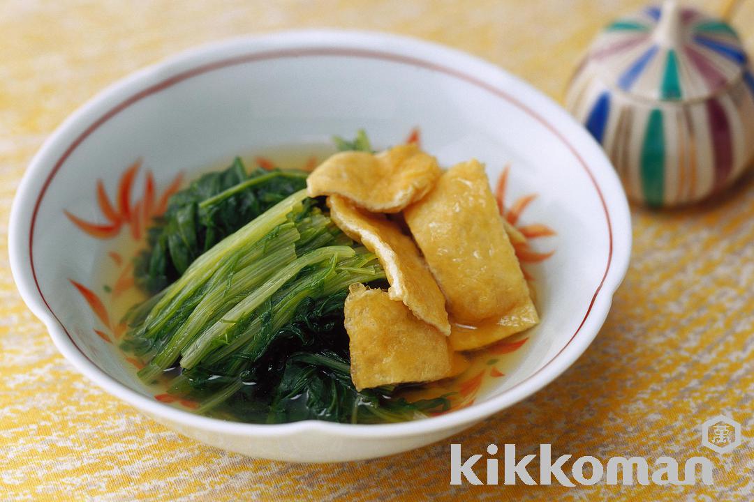 水菜と油揚げの簡単煮物