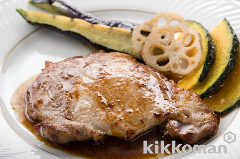 ポークソテー しょうゆバルサミコソースがけ
