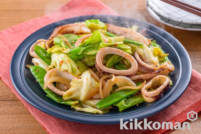 キャベツといかの中華炒め