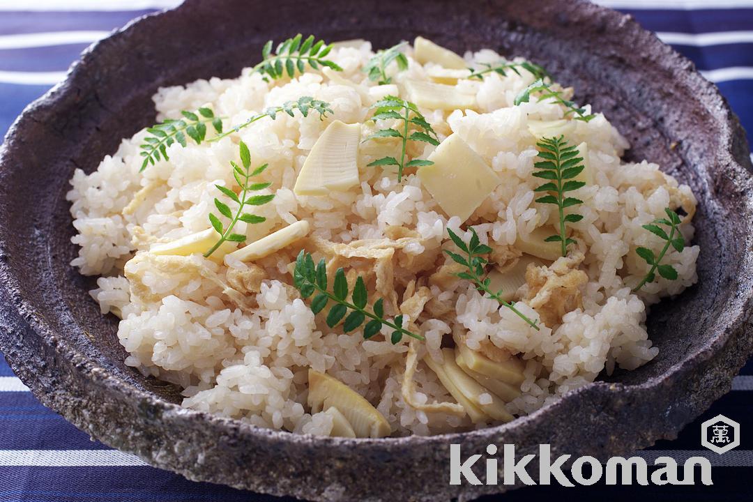 木の芽で仕上げるたけのこご飯