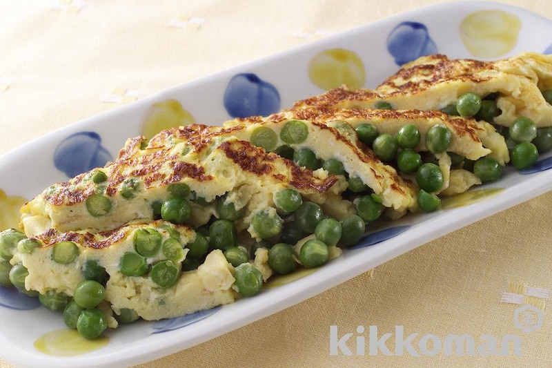 グリーンピースの卵焼き