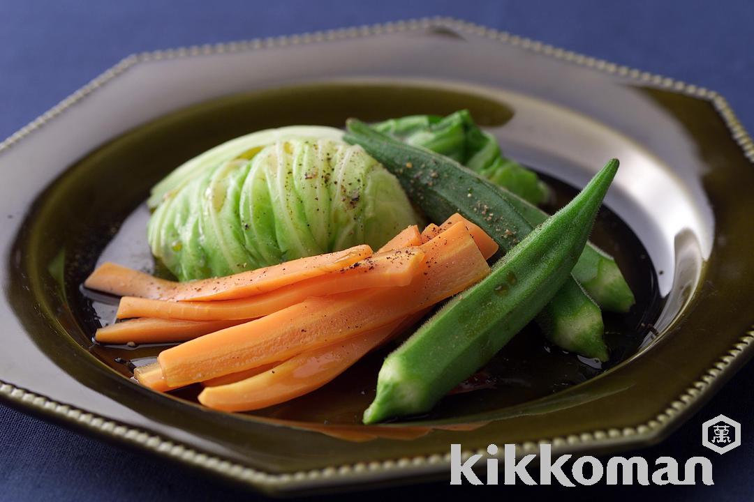 温野菜の黒酢ソース