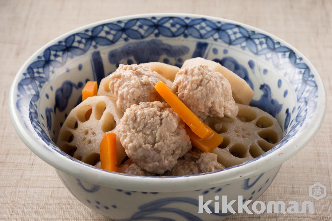 れんこんと鶏団子の煮物