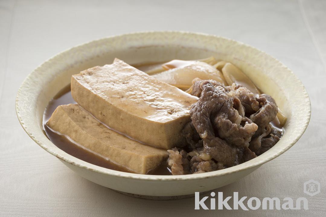 定番肉豆腐【牛肉・豆腐・玉ねぎで！簡単調理で味しみしみ】