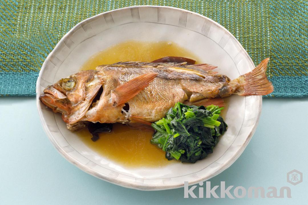 めばるの煮物 ほうれん草添え