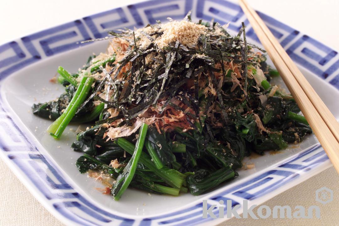 ほうれん草の和風サラダ【しょうゆごま油ドレッシングで人気味】