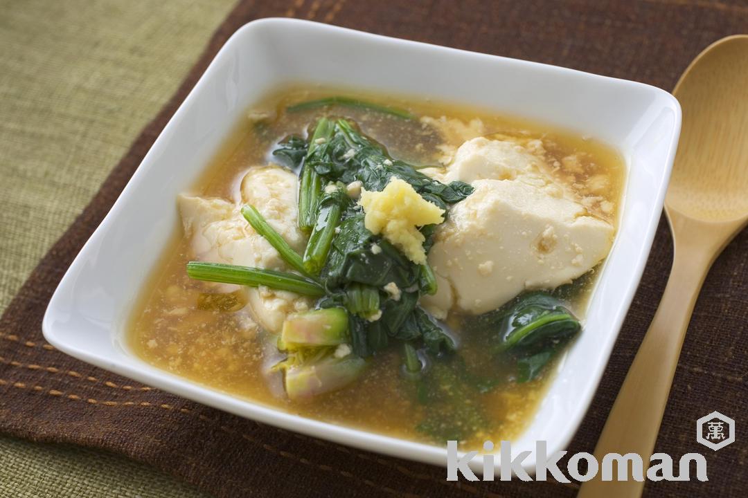 豆腐とほうれん草のとろみ煮【しょうがを効かせた人気の副菜】