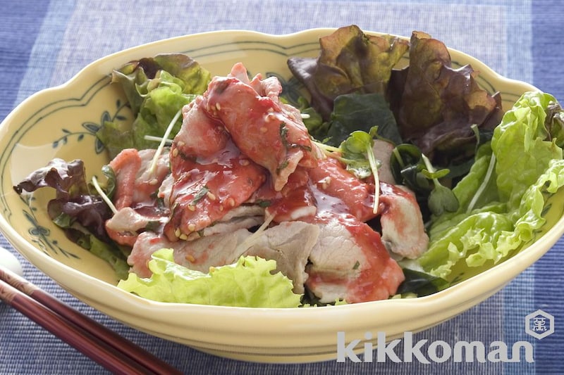 ゆで豚の梅肉ソースかけ【さわやかな人気味】