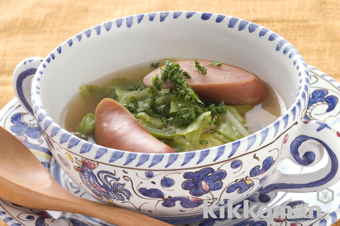 キャベツとウインナソーセージの蒸し煮