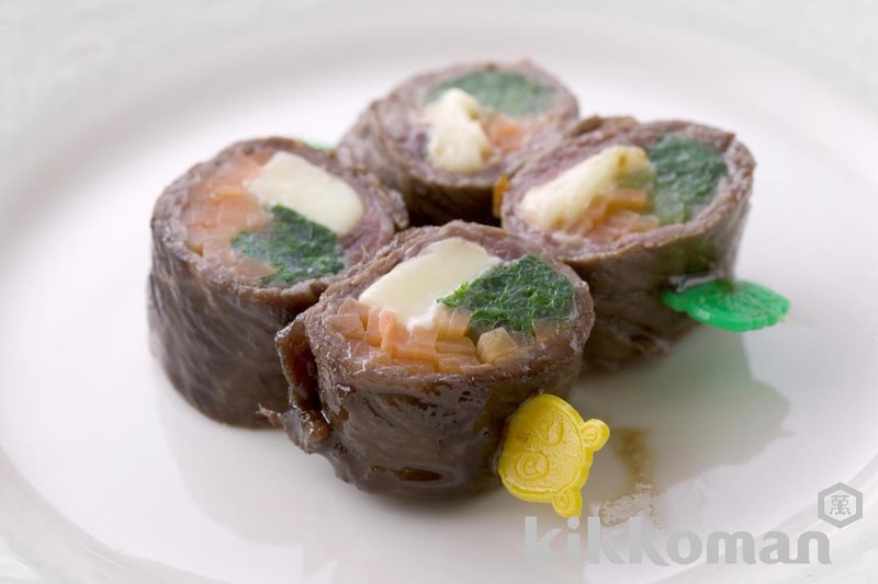 野菜とチーズの牛肉巻き(園児のお弁当用)