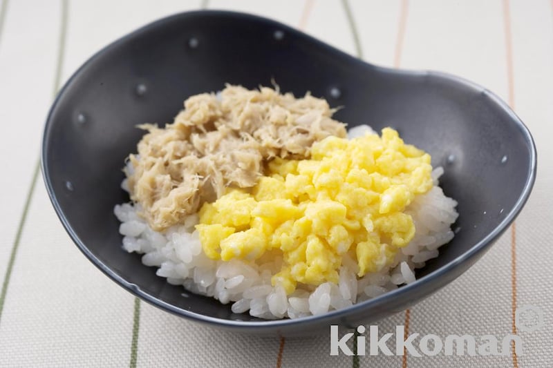 ツナと卵のそぼろご飯(園児のお弁当用)