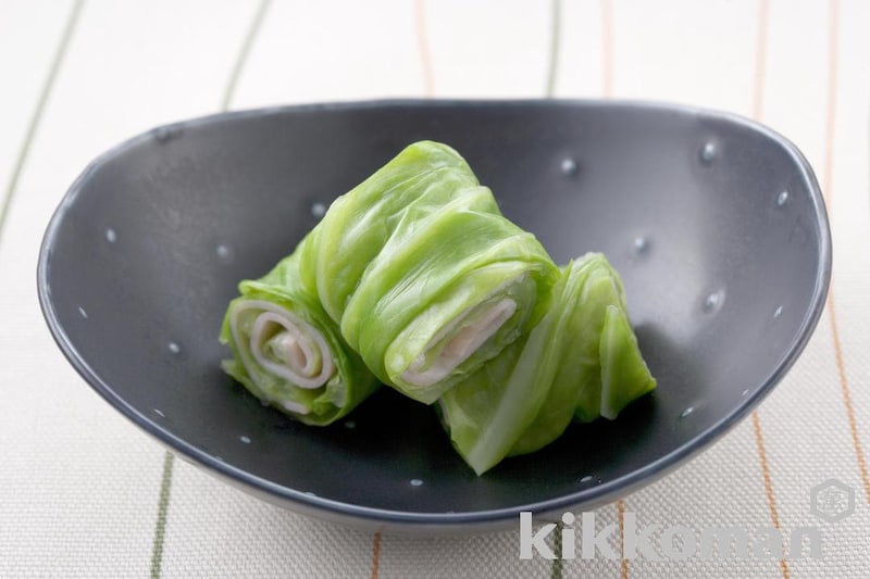 キャベツのハムロール(園児のお弁当用)