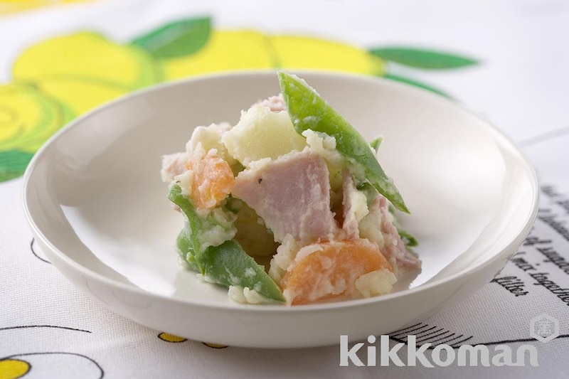 ハムとスナップえんどうのポテトサラダ(園児のお弁当用)
