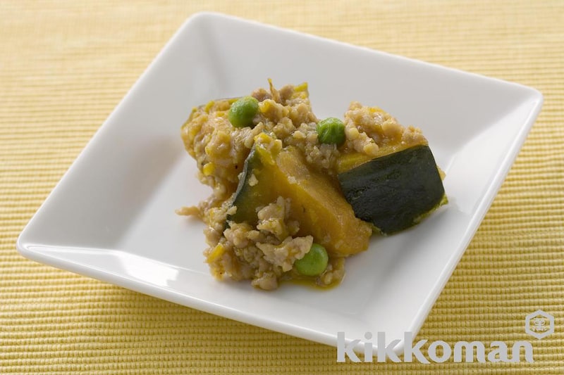 らくらくかぼちゃのそぼろ煮(園児のお弁当用)