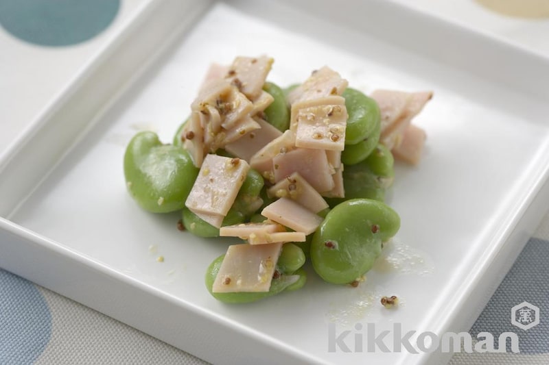 そら豆とハムのサラダ