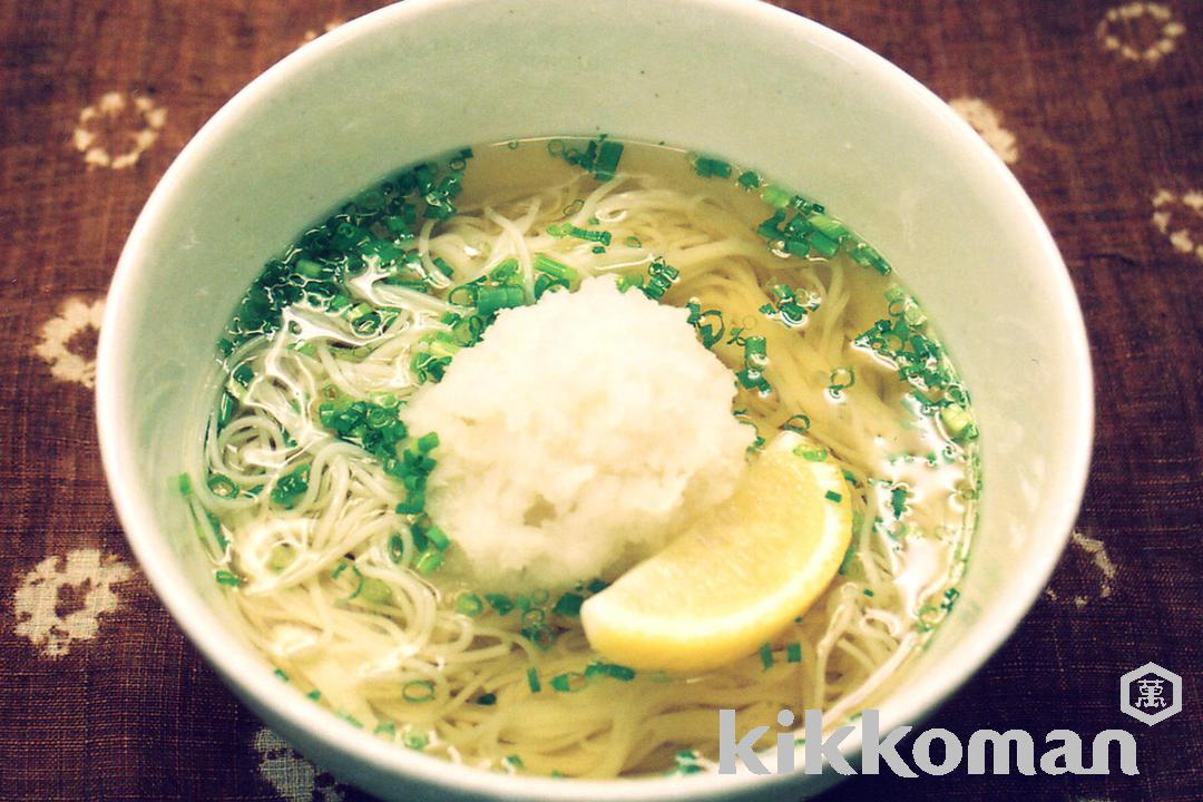 レモンおろし冷やかけそうめん