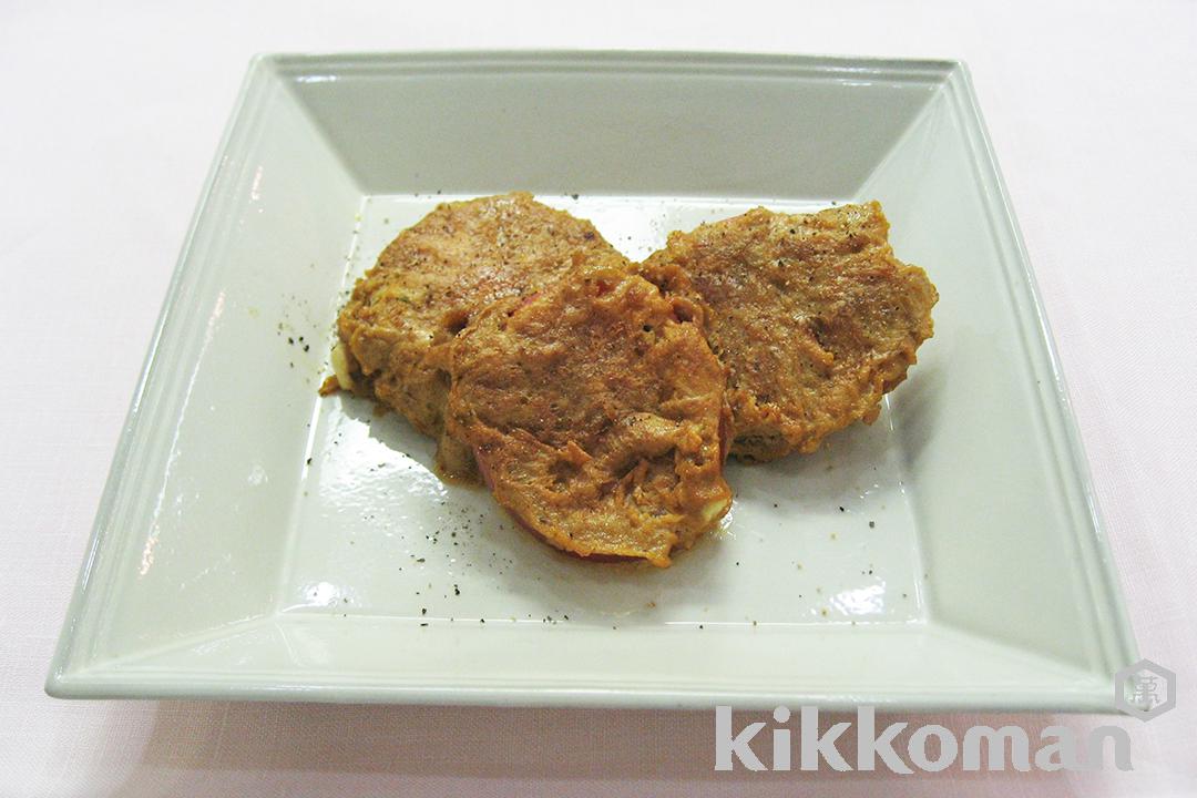 トマトのみそピカタ