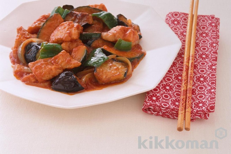 ごろごろ夏野菜と鶏の甘酢あん