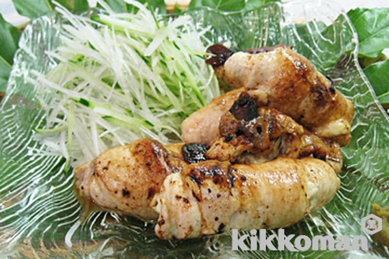 鶏のみょうがモッツァレラ巻き 山椒風味