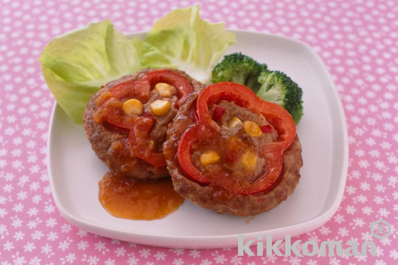 お花のハンバーグ