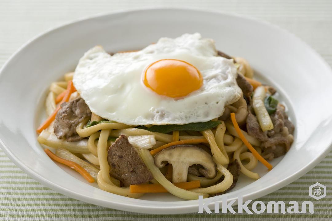 すき焼き風焼きうどん