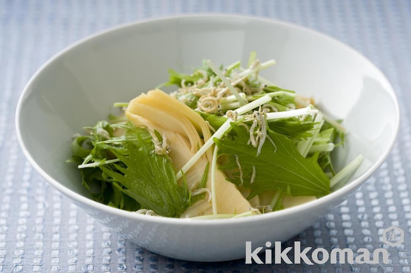 たけのこと水菜のサラダ