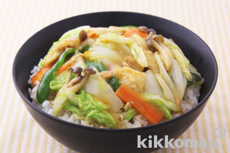 白菜の彩りうま煮丼(うちのごはん使用)