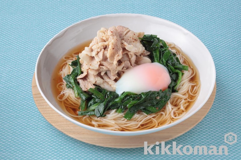 豚ニラ玉そうめん(賛否両論 笠原氏)
