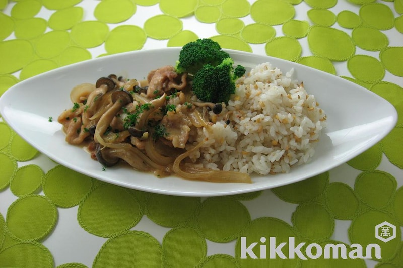 ウイスキーポーク 五穀ご飯添え