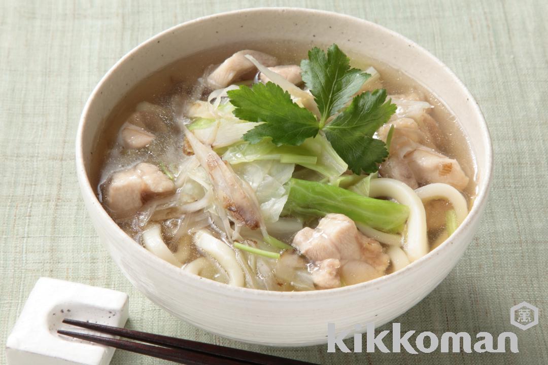 鶏肉と春キャベツ新ごぼうのうどん