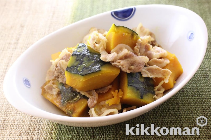 かぼちゃと豚バラのみりん煮【みりんと生しょうゆで簡単】