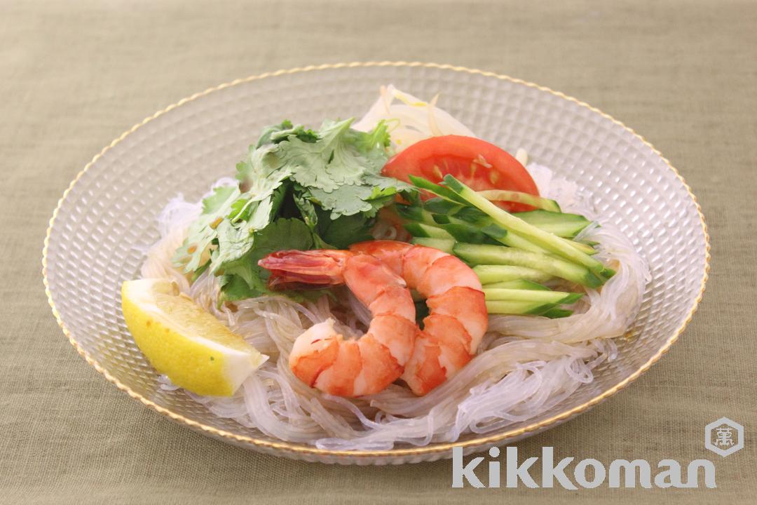 えびとパクチーのレモン風味春雨麺