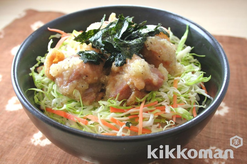 たっぷり香味野菜の塩から揚げ丼(香味野菜たっぷり塩だれ使用)